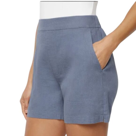 NEW Banana Republic Linen Blend Shorts | Blue - Picture 4 of 7